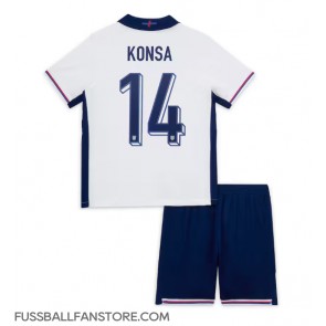 England Ezri Konsa #14 Replik Heimtrikot Kinder EM 2024 Kurzarm (+ Kurze Hosen)